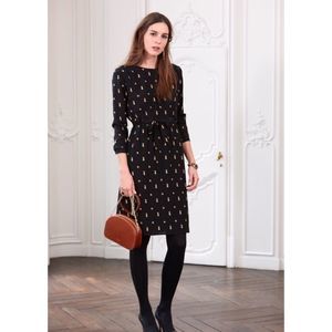 Sezane Moss 100% silk Midi dress size FR34/US2